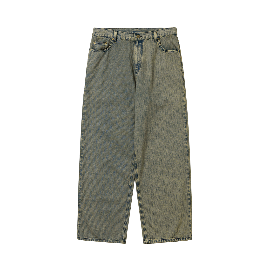 아조바이아조 스트라이프 콘트라스트 진 샌드(AJOBYAJO Stripe Contrast Jeans Sand)