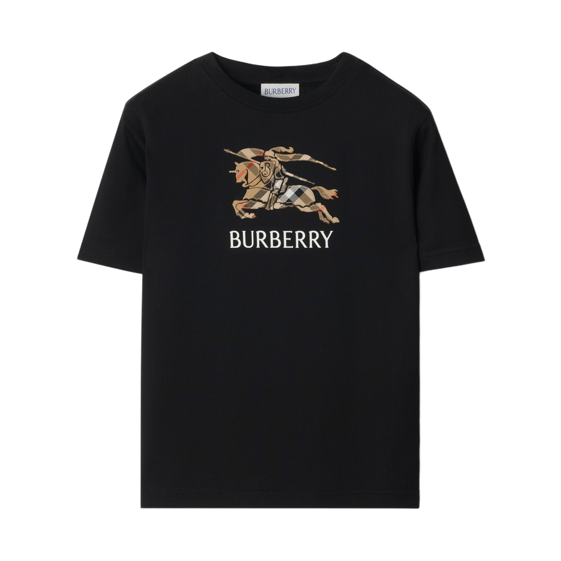키즈) 버버리 EKD 프린트 코튼 티셔츠 블랙 | Burberry | KREAM