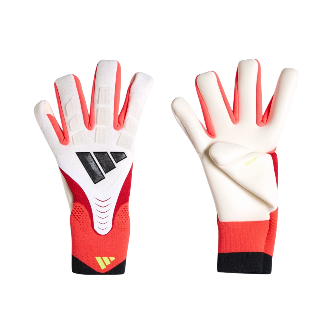 JY6295 Adidas Predator Goalkeeper Gloves Pro White Lucid Red