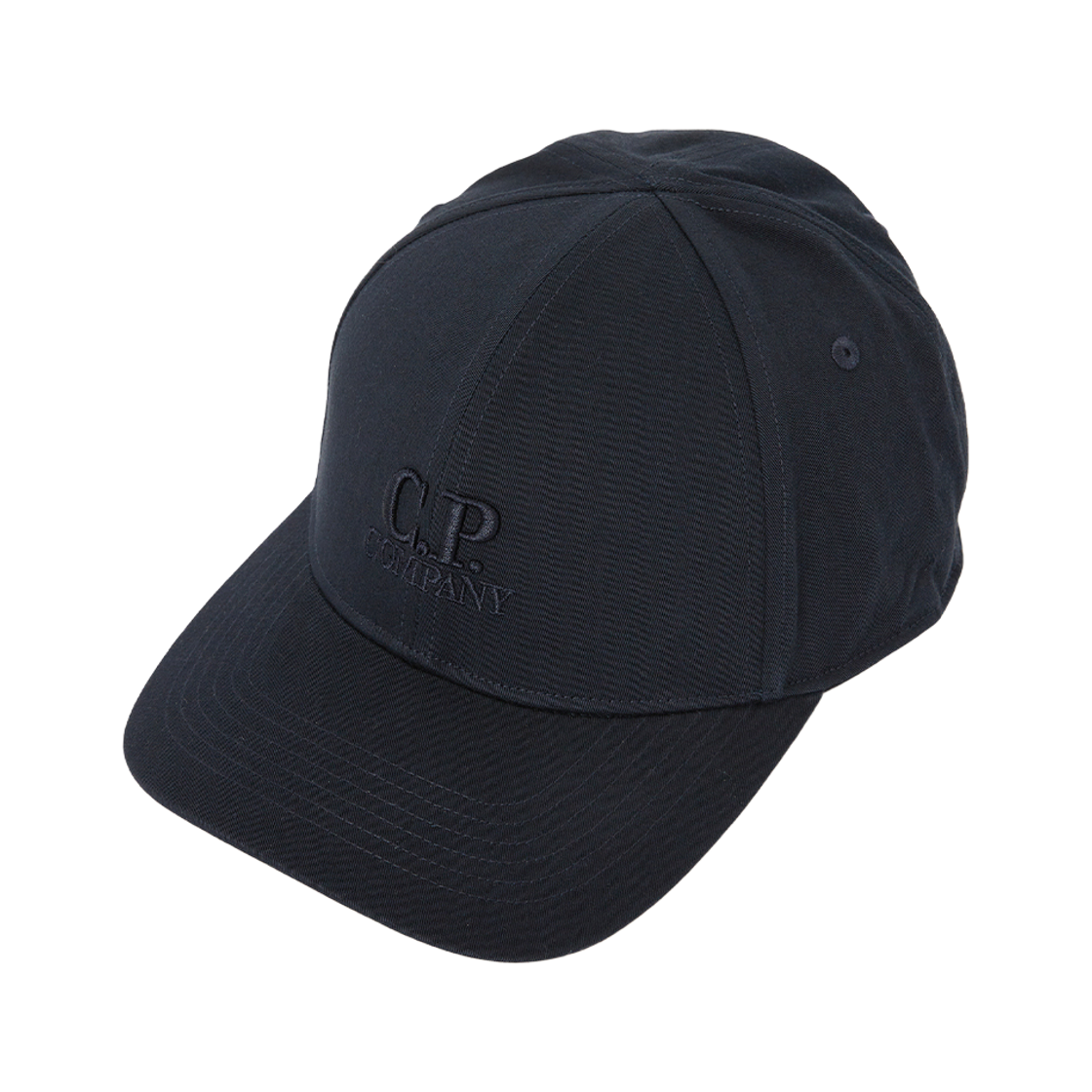 C.P. 컴퍼니 개버딘 로고 캡 토탈 이클립스 블루 - 25FW(C.P. Company Gabardine Logo Cap Total Eclipse Blue - 25FW)