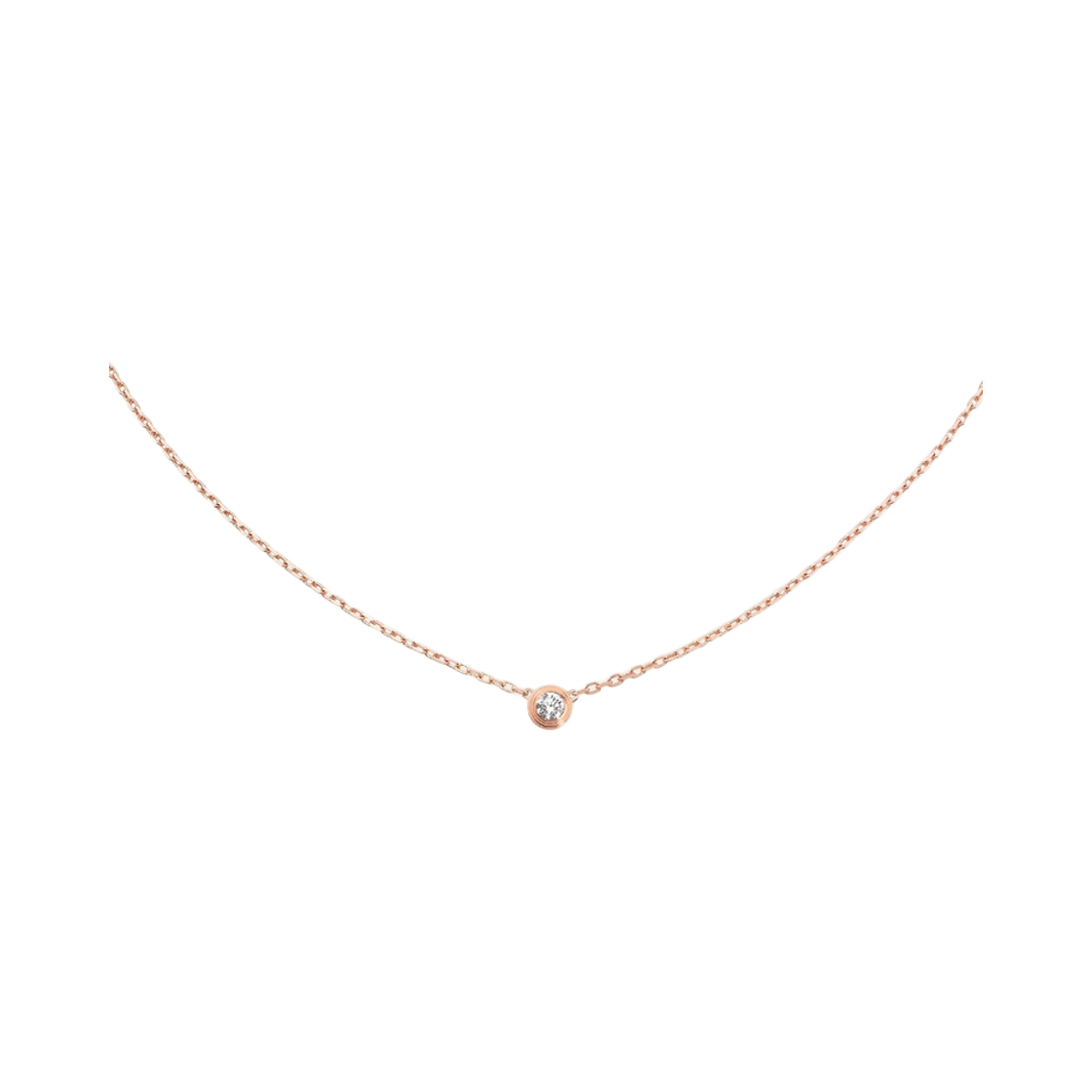 B7215700 (W) Cartier D'Amour Necklace Small Pink Gold Diamond
