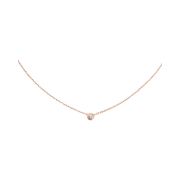 (W) Cartier D'Amour Necklace Small Pink Gold Diamond