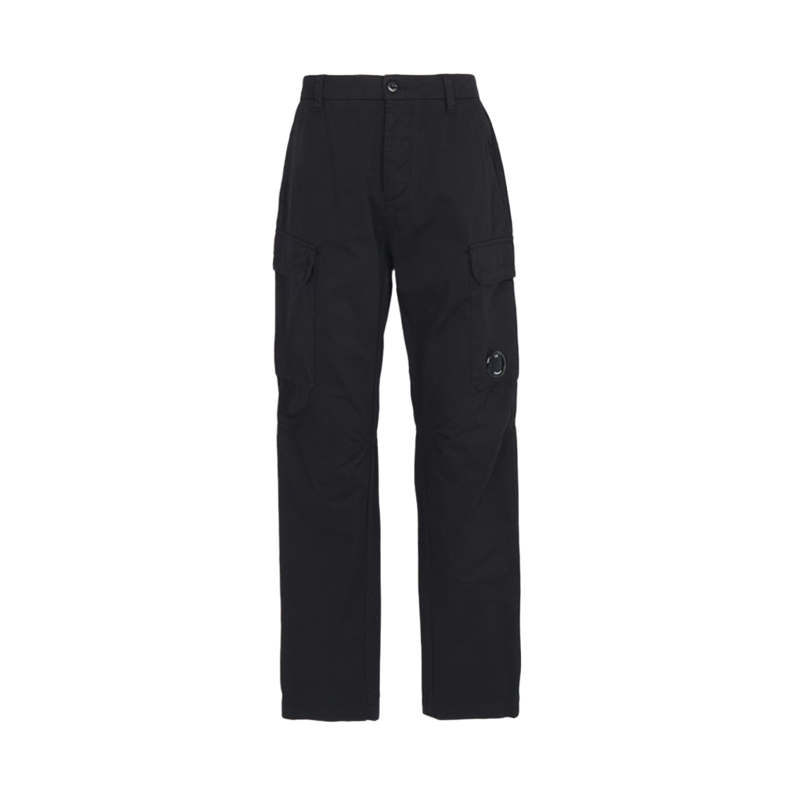 20CMPA185A110458G999 C.P. Company Cotton Gabardine Loose Cargo Pants Black - 26SS
