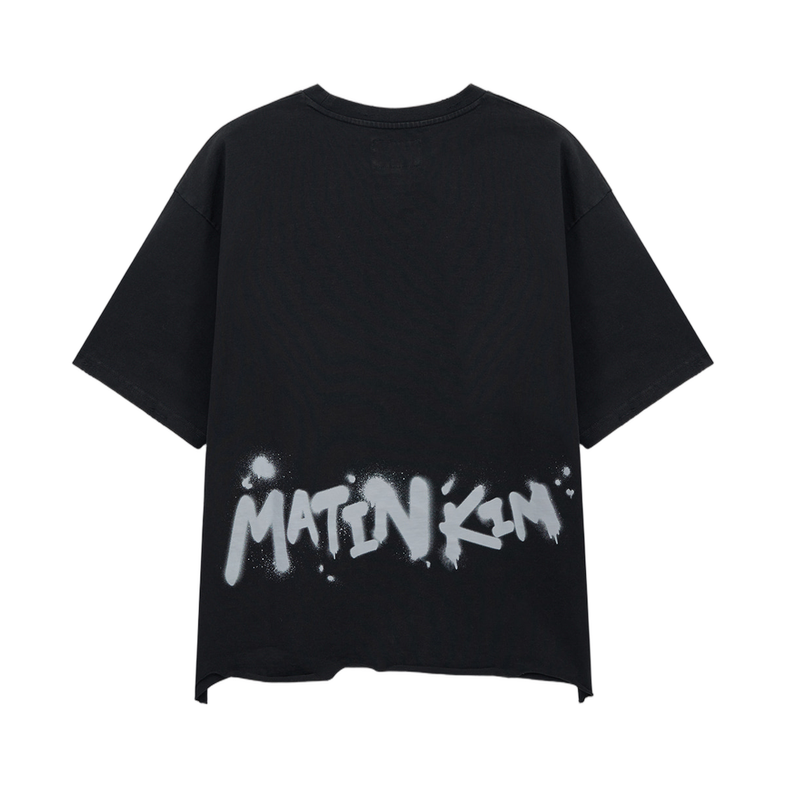 마뗑킴 로우 컷 그래피티 로고 탑 블랙(Matin Kim Raw Cut Graffiti Logo Top In Black) - 2