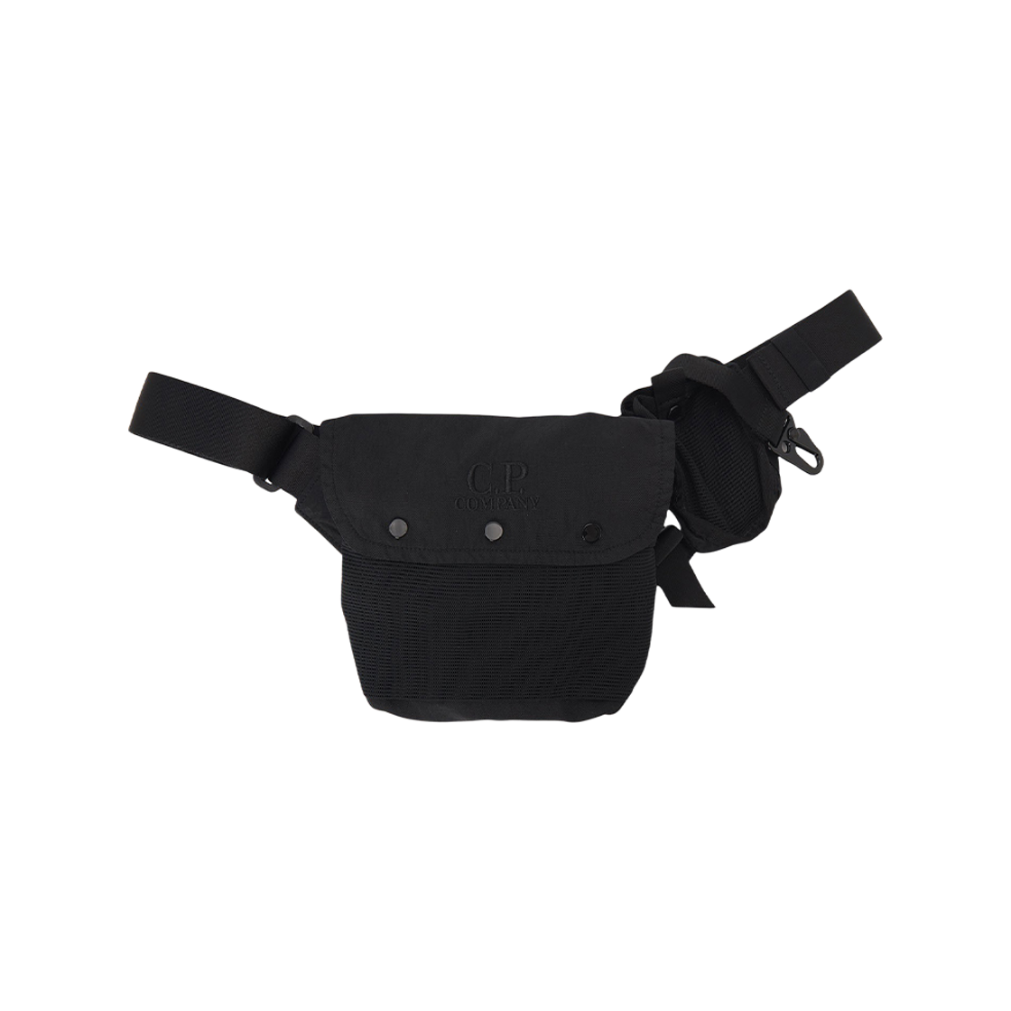 C.P. 컴퍼니 파나마-R 믹스드 웨이스트백 블랙 - 26SS(C.P. Company Panama-R Mixed Waistbag Black - 26SS) - 1