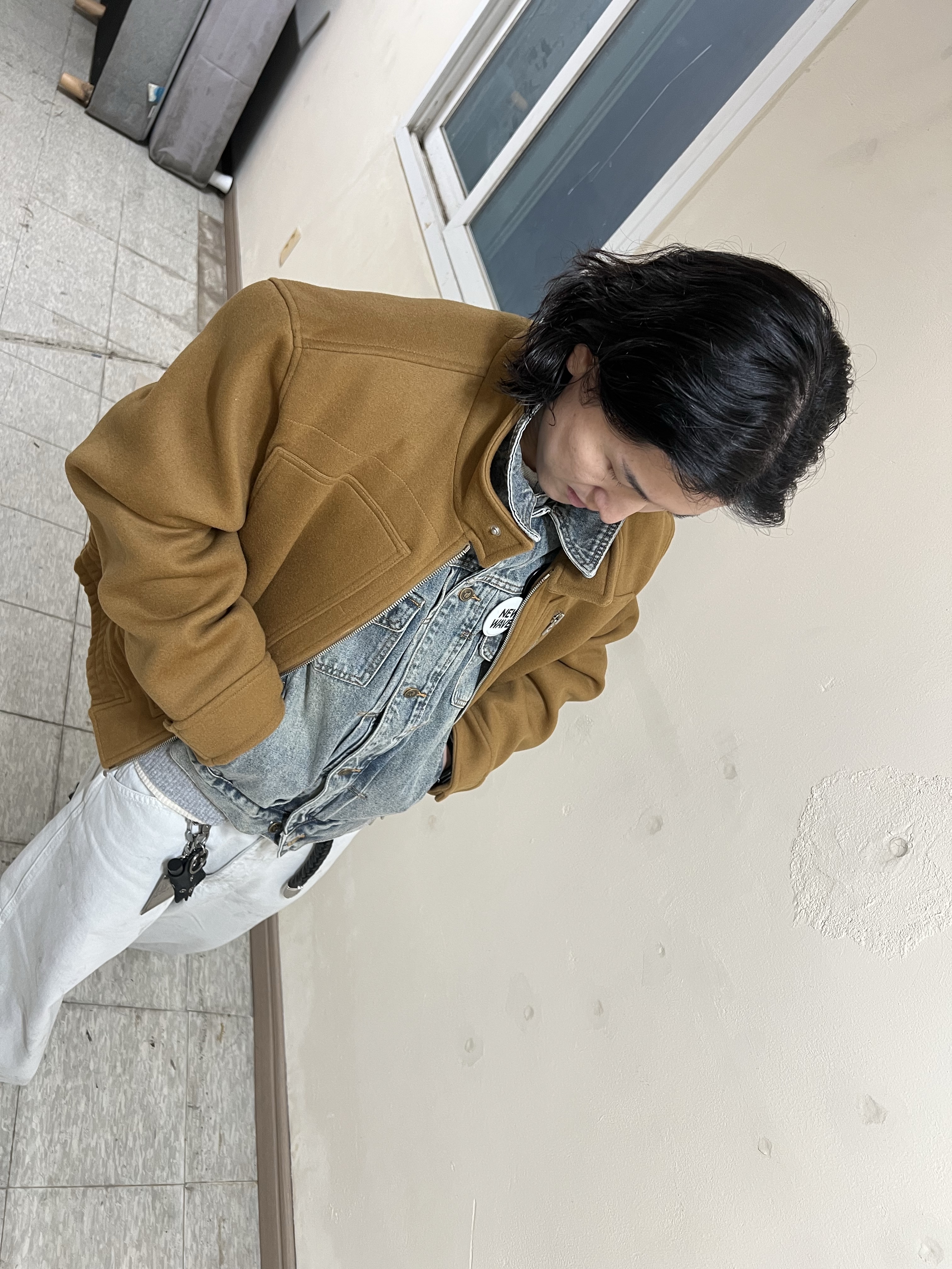 Oakley Factory Team Suede Flesh Edge Boots Yellow, Jieda Western Belt Black 착용 스타일 - 4