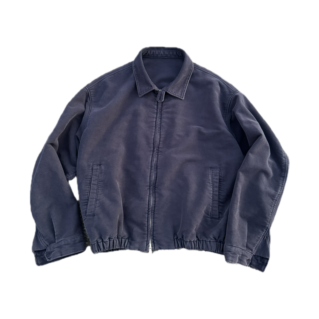 IW-069 INSSENSE Vintage Washed Moleskin Blouson Jacket Navy