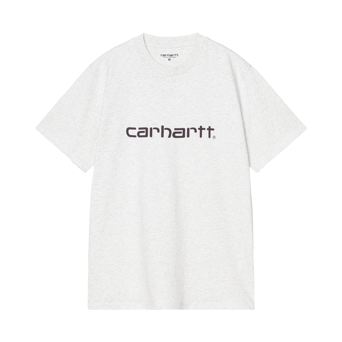 I035700-3PN-XX Carhartt WIP S/S Script T-Shirt Ash Heather Cozy Purple