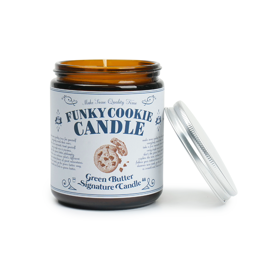 P0000BGL Greenbutter Signature Perfume Soy Candle Funky Cookie 200ml