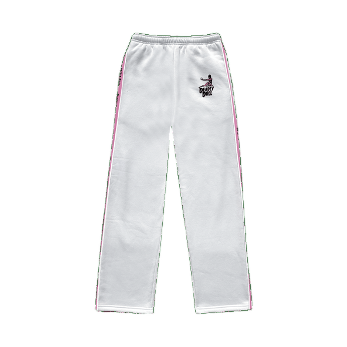 데들리 돌 화이트 버블 스트라이프 팬츠 화이트(Deadly Doll White Bubble Stripe Pants White)