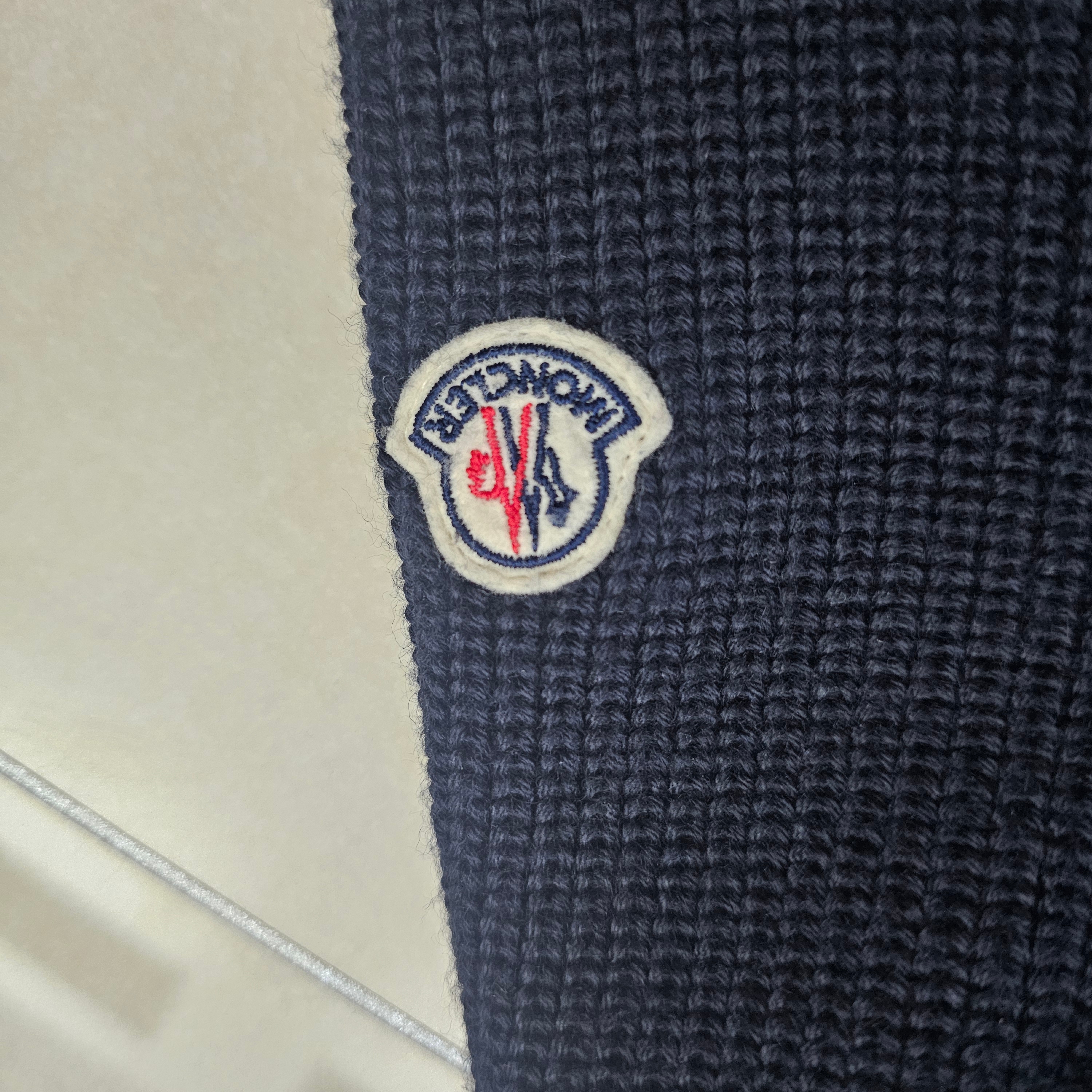 Moncler Padded Wool Hoodie Navy Blue - 24FW 착용 스타일 - 3