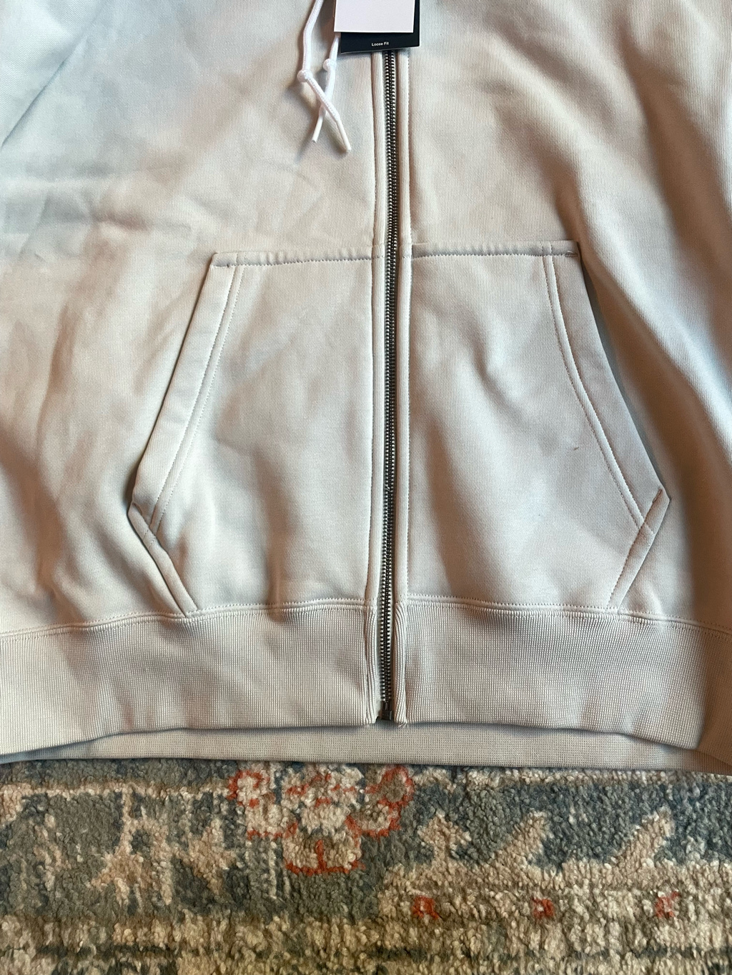 Nike NRG Solo Swoosh Full Zip Hoodie Light Bone White - Asia 착용 스타일 - 6