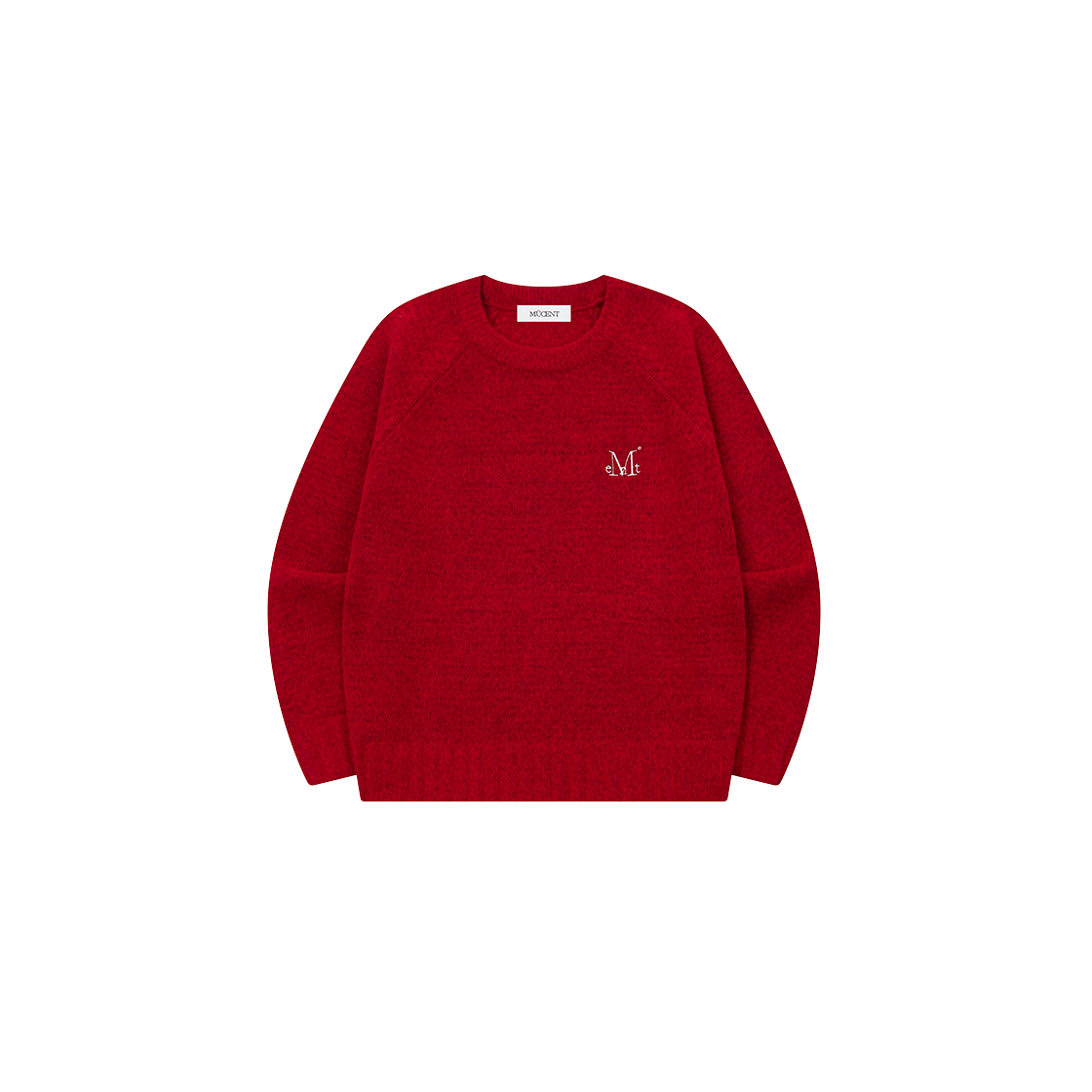P0000BLS MUCENT Mone Raglan R-Neck Knit (4Color) Red