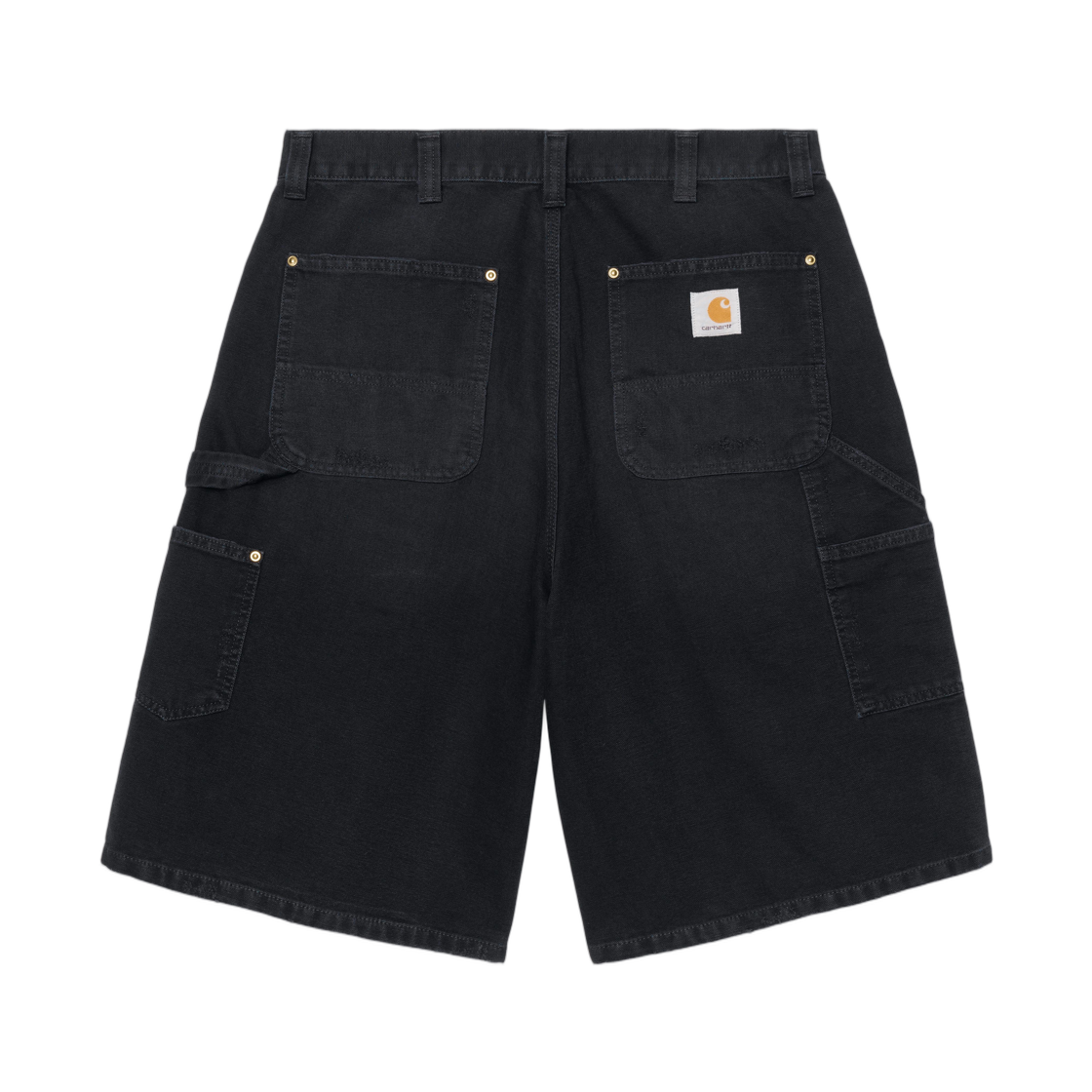 I036308-89-B7 Carhartt WIP OG Single Knee Short Black Grind Wash