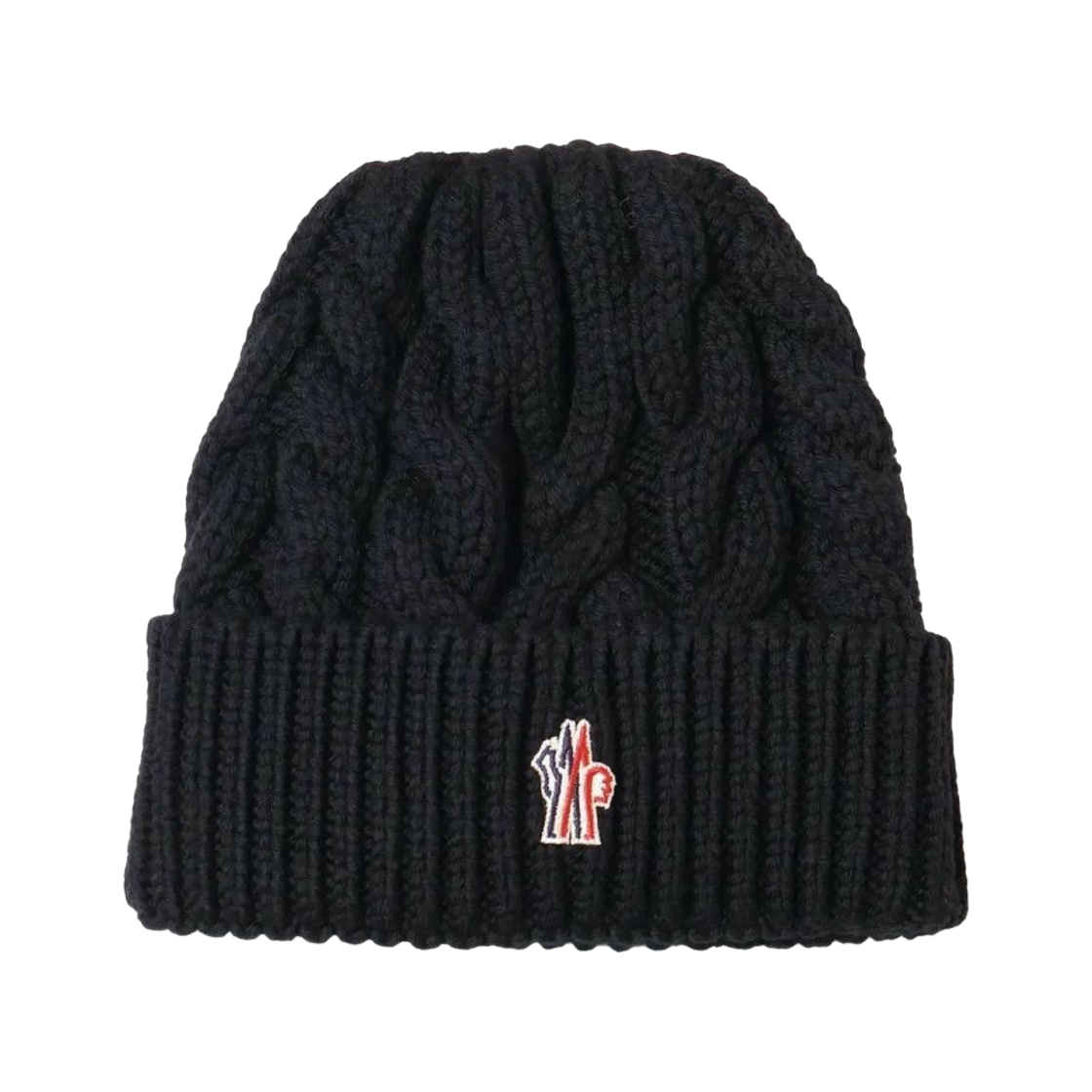 (W) 몽클레르 케이블 니트 그레노블 비니 블랙 - 25FW((W) Moncler Cable Knit Grenoble Beanie Black - 25FW)