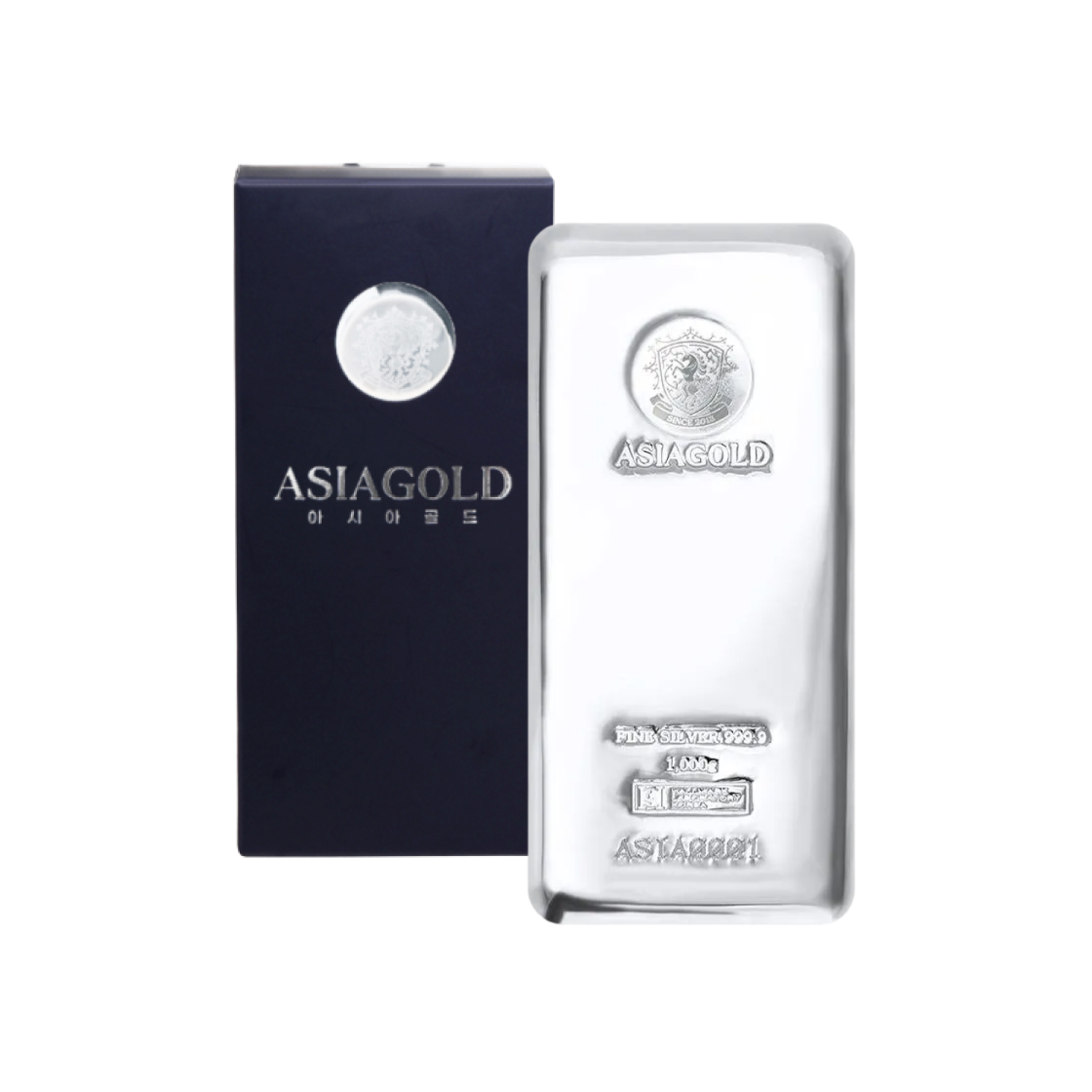 - Silver Asiagold Vacuum Seal Silver Bar 999.9 1000g (Black Box)