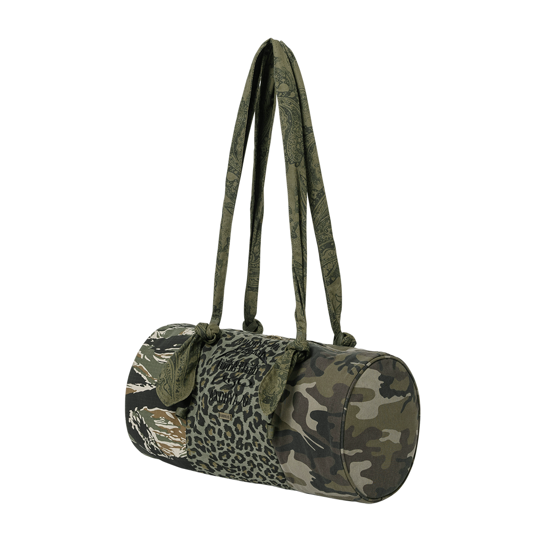 아조바이아조 패턴 믹스드 더플 백 카키(AJOBYAJO Pattern Mixed Duffle Bag Khaki) - 2