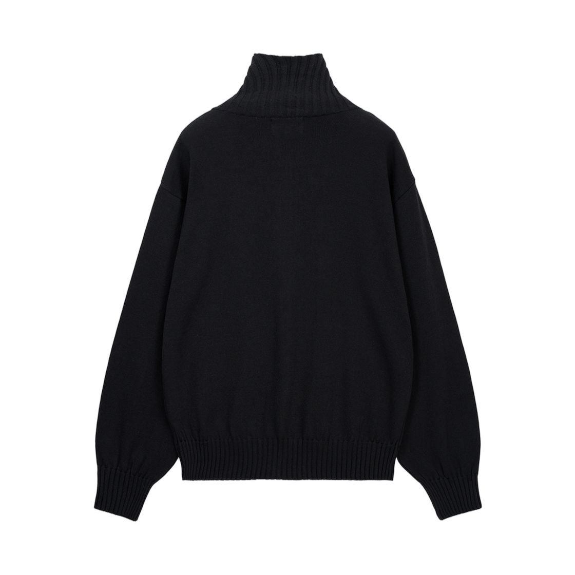 마뗑킴 하이 넥 자수 로고 집업 블랙(Matin Kim High Neck Embroidered Logo Zip Up In Black) - 2