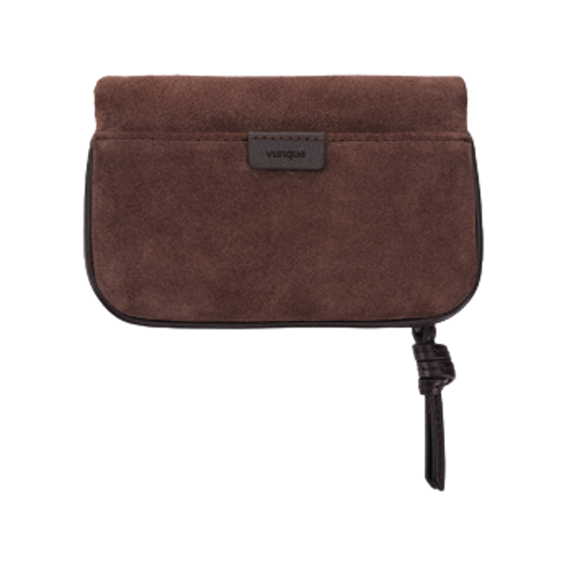 분크 하프문 폴드 스웨이드 카드지갑 럼브라운(vunque Halfmoon Fold Suede Card Wallet Rum Brown) - 2