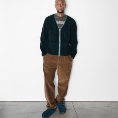 Stussy Polar Fleece Cardigan Black 착용 스타일