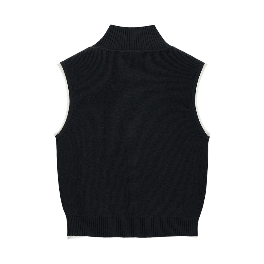 마뗑킴 마뗑킴 스펠 포인트 니트 집업 베스트 블랙(Matin Kim Matin Kim Spell Point Knit Zip Up Vest In Black) - 2