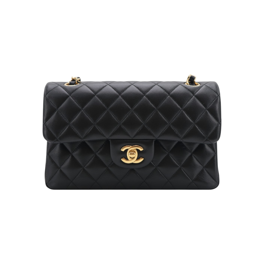 IT37V42C42MF Chanel Classic Small Lambskin Gold Hardware Card Holder
