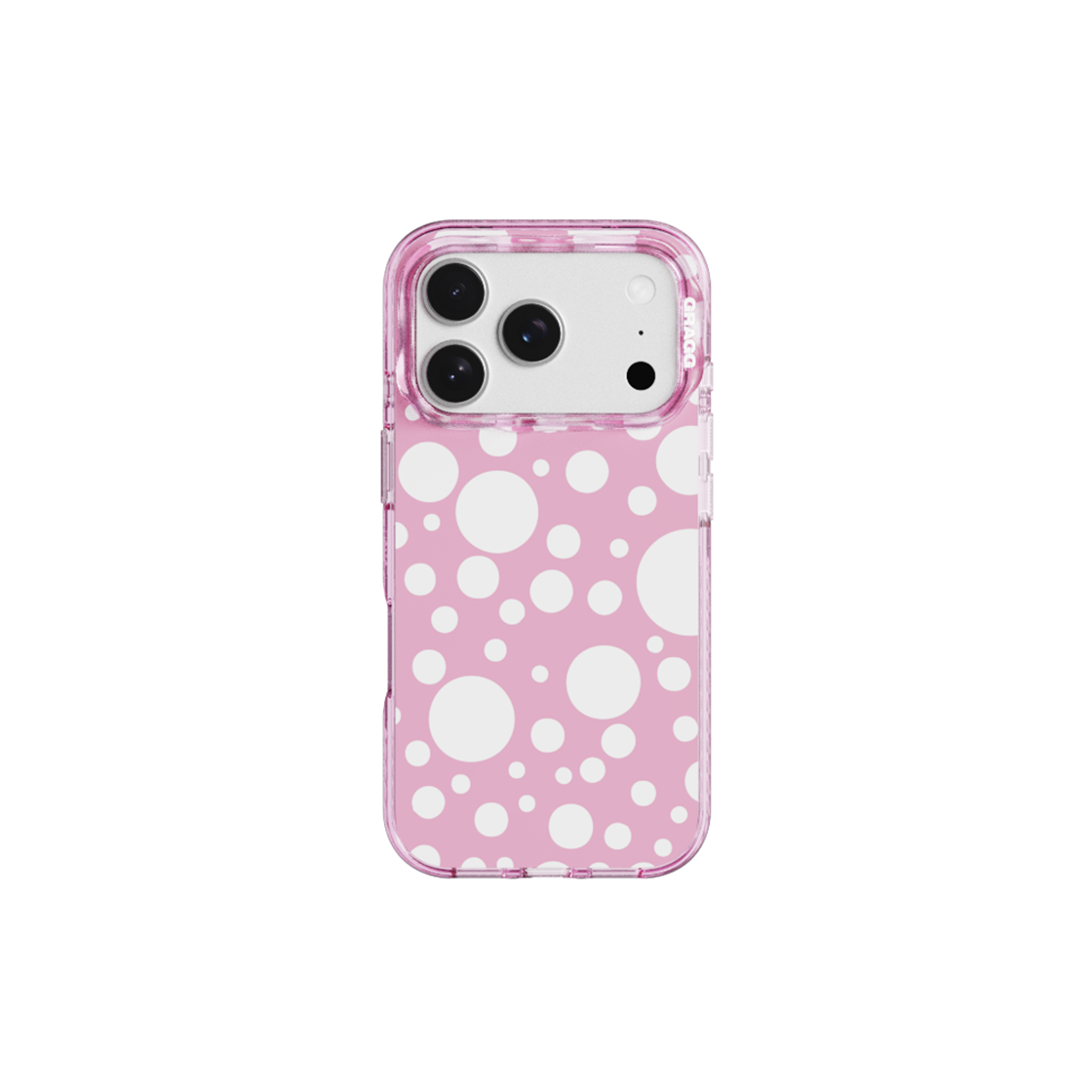 그래그 프레임 패턴 케이스 클리어 핑크 - 팝 도트(GARGG MAGSAFE LAYERS FRAME CASE CLEAR PINK - POP DOT)