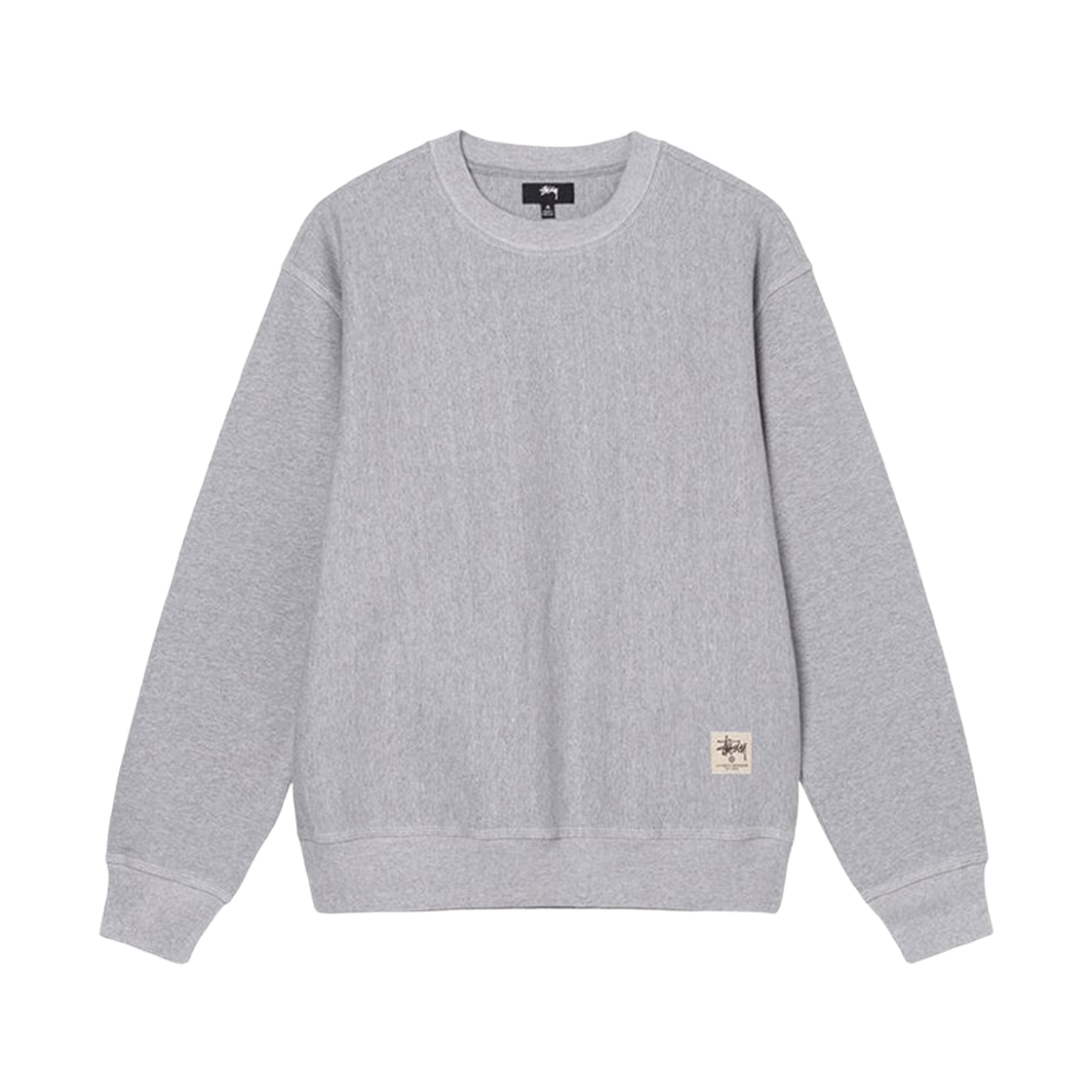 스투시 콘트라스트 스티치 라벨 크루 그레이 헤더(Stussy Contrast Stitch Label Crew Grey Heather) - 1