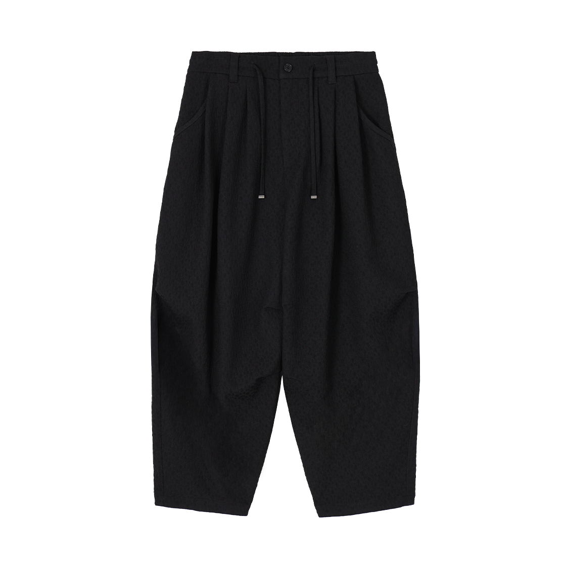 송지오 옴므 니 폴드 벌룬 팬츠 블랙(SONGZIO HOMME Knee Fold Balloon Pants Black)