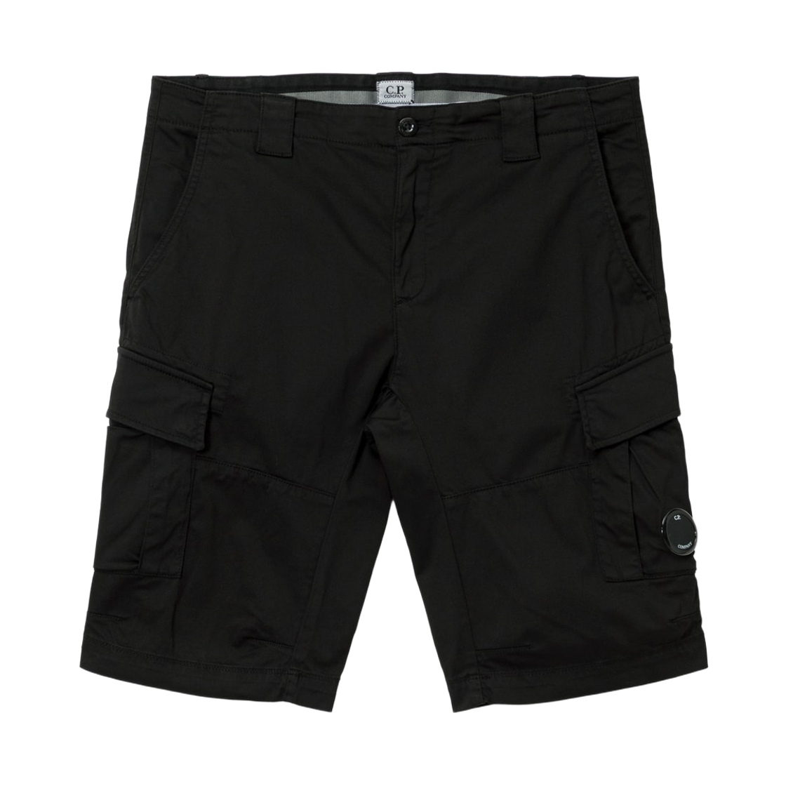 20CMBE746A005694G999 C.P. Company Stretch Sateen Cargo Lens Shorts Black - 26SS