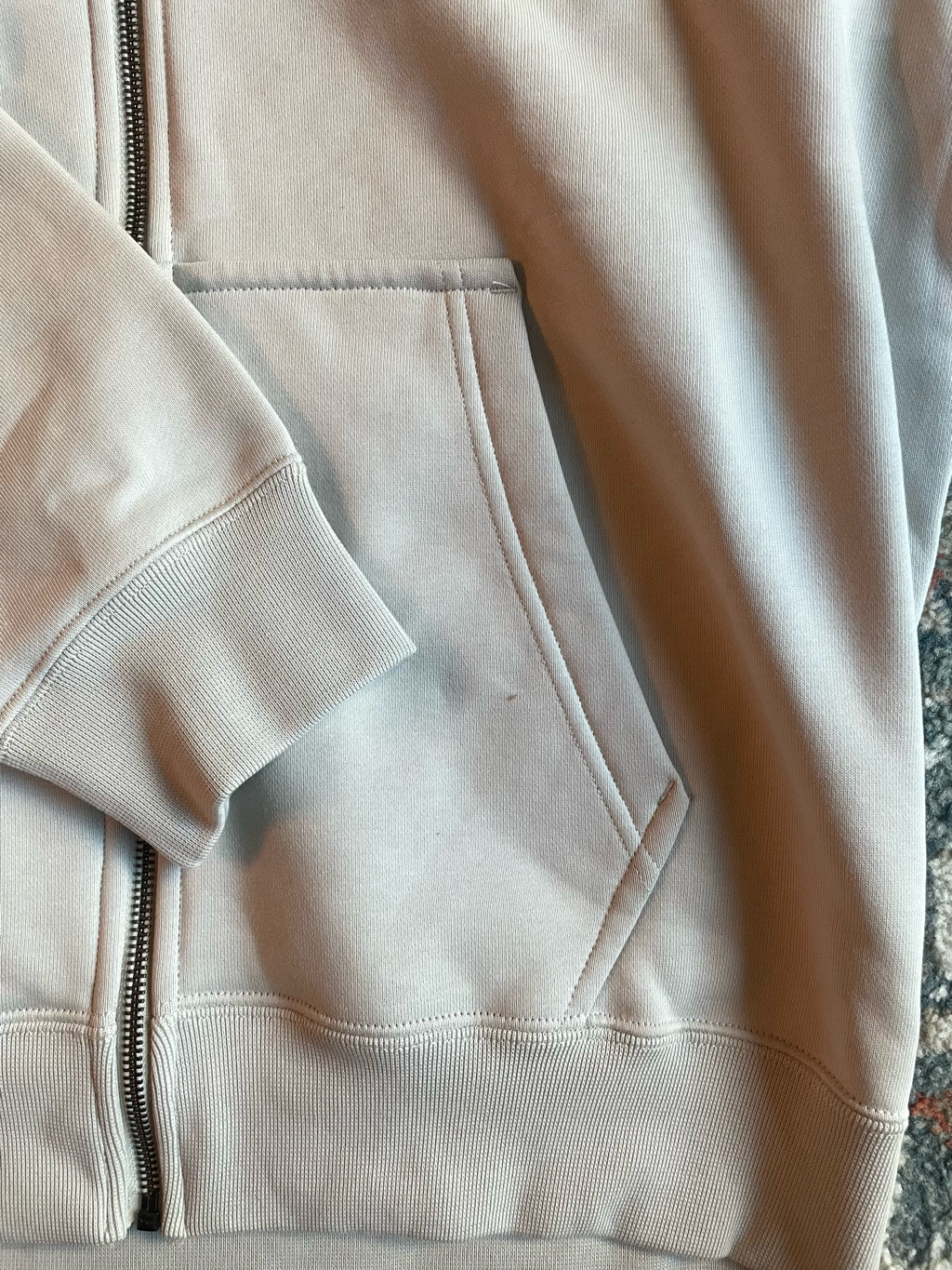 Nike NRG Solo Swoosh Full Zip Hoodie Light Bone White - Asia 착용 스타일 - 4