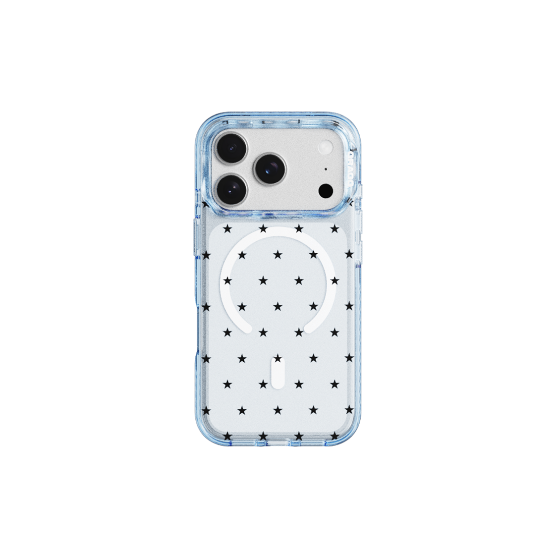그래그 프레임 패턴 케이스 클리어 블루 - 마이크로 스타(GARGG MAGSAFE LAYERS FRAME CASE CLEAR BLUE - MICRO STAR)