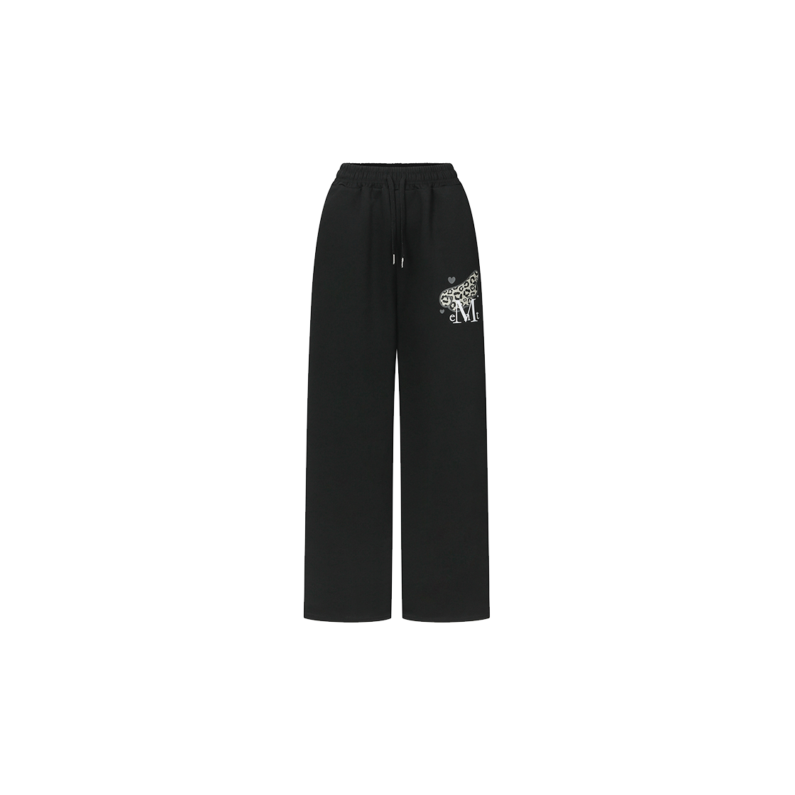 P0000BMQ MUCENT Sar Leopard Angel Sweat Pants (2Color) Black