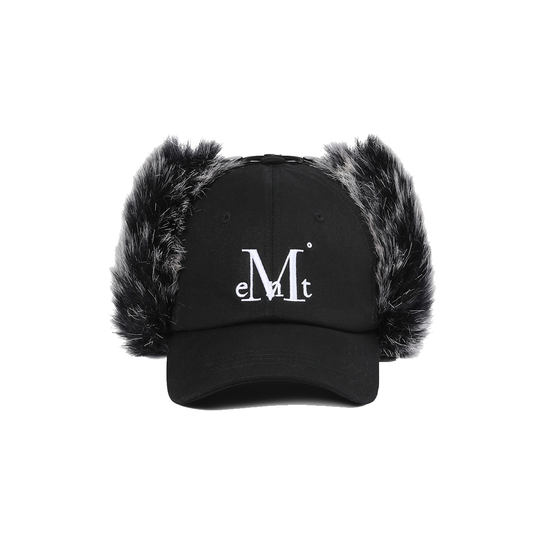 P0000BLM MUCENT Signature Earflap Ball Cap Black
