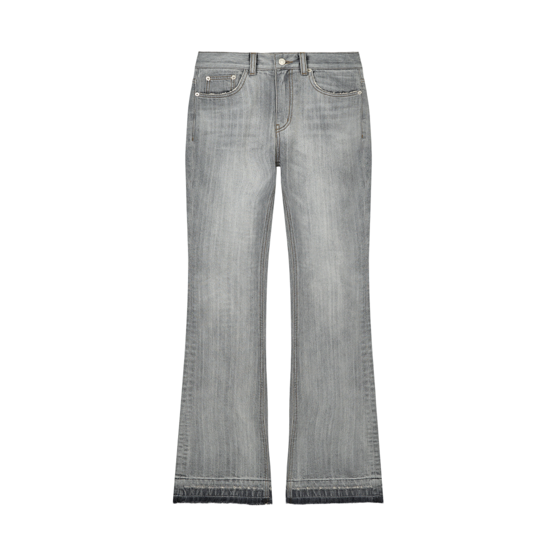 MK2611DN005MGY Matin Kim Washed Point Boots Cut Denim Pants In Grey