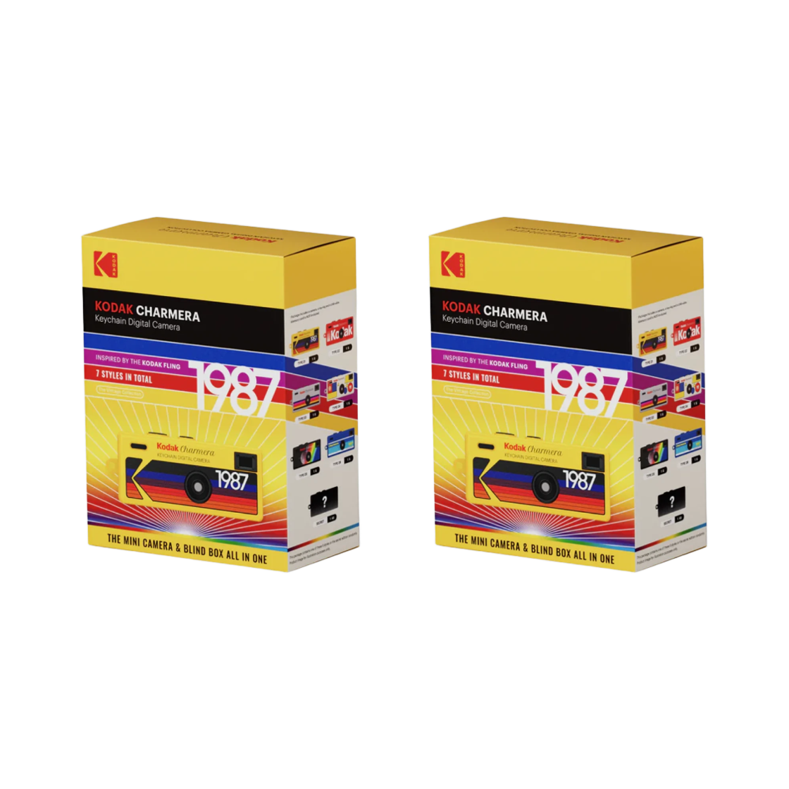 코닥 차메라 키체인 필름카메라 미개봉 랜덤박스 (2개 번들/1개입)(Kodak Charmera Key Chain Film Camera Sealed Case (Bundle of 2/1 Blind Box))