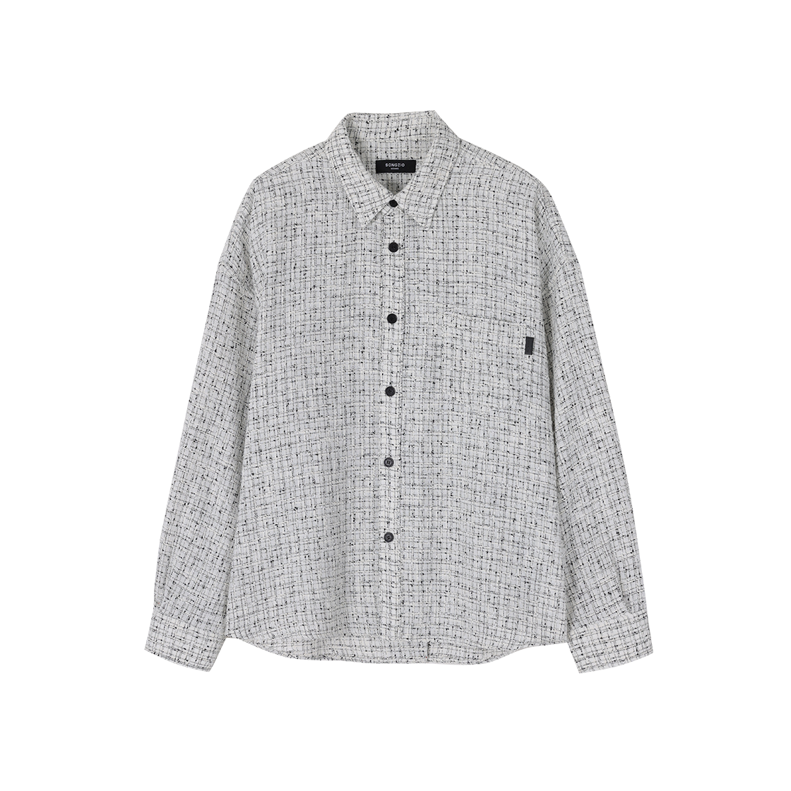 SI2SH231WH SONGZIO HOMME Origin Paris Tweed Shirt White