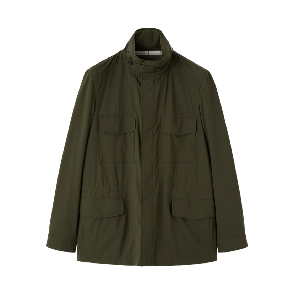 FAQ2552-5406 Loro Piana Microfiber Storm System Traveller Field Jacket Island Green
