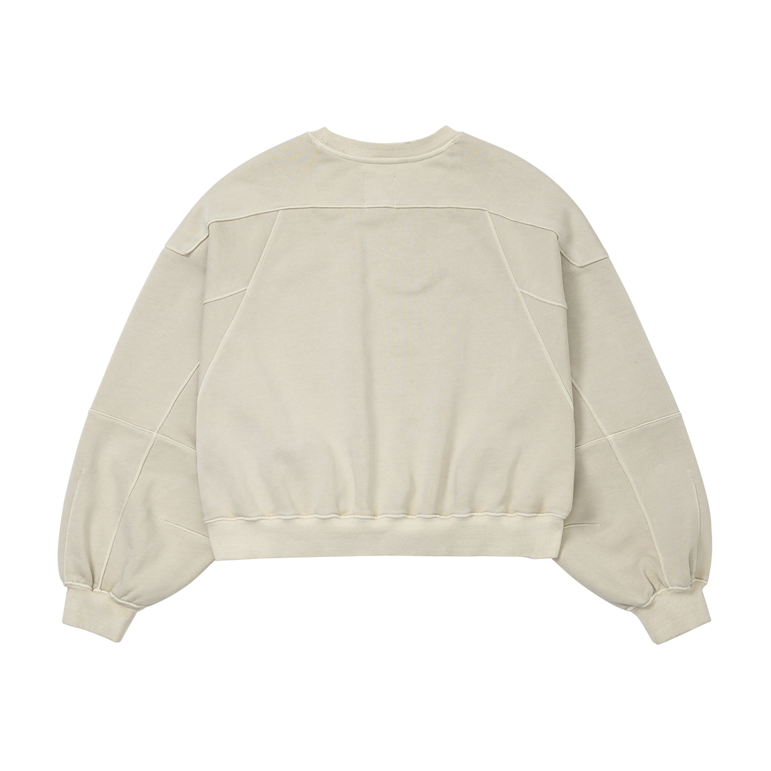 아조바이아조 빈티지 패널 크롭 스웻셔츠 아이보리(AJOBYAJO Vintage Panel Cropped Sweatshirt Ivory) - 2