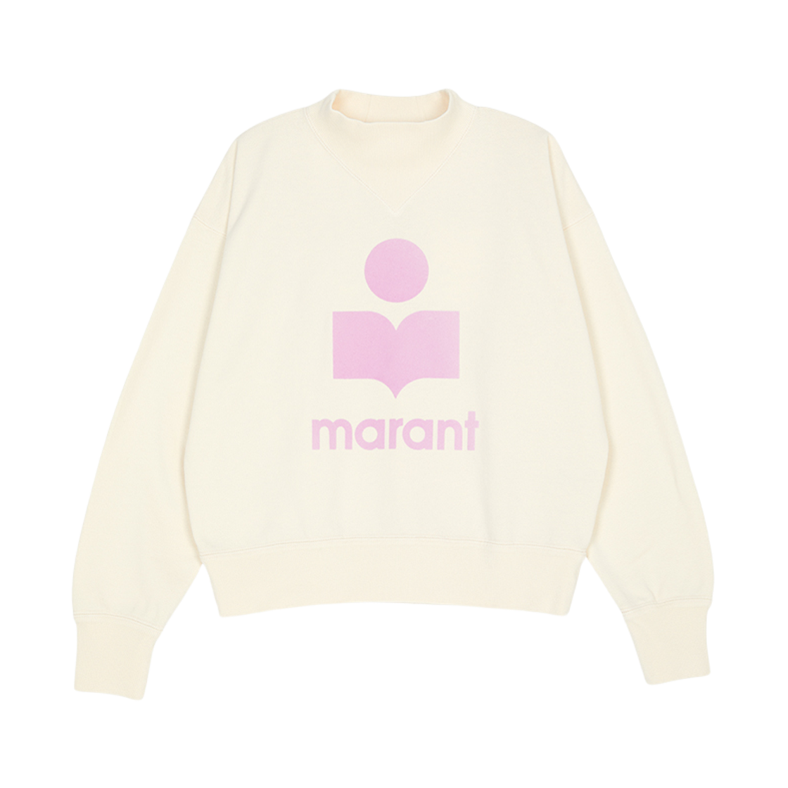 (W) 이자벨 마랑 모비 로고 디테일 코튼 스웨트셔츠 에크루 핑크 - 26SS((W) Isabel Marant Moby Logo Detail Cotton Sweatshirt Ecru Pink - 26SS) - 1