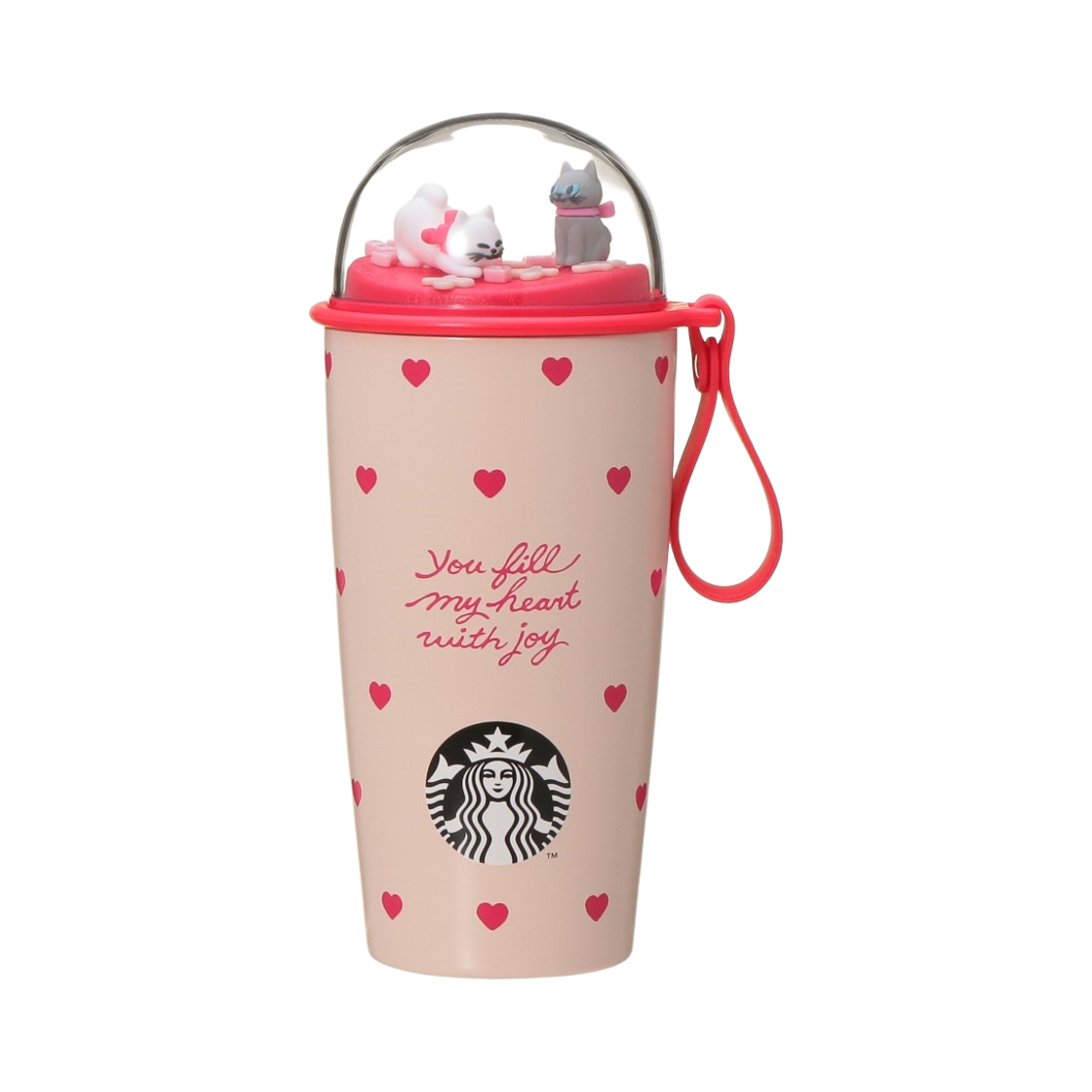 - Starbucks Valentine 2026 Cup Shape Stainless Steel Heart Bottle 355ml