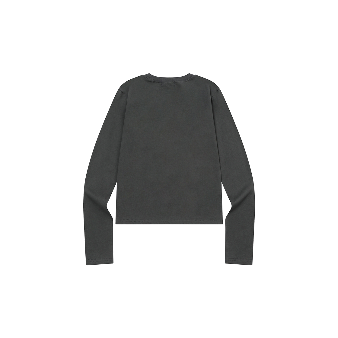 무센트 딘트 크랙 로고 크로스 레더 패치 긴팔 티 차콜(MUCENT Dint Crack Logo Cross Leather Patch Long Sleeve T Charcoal) - 2