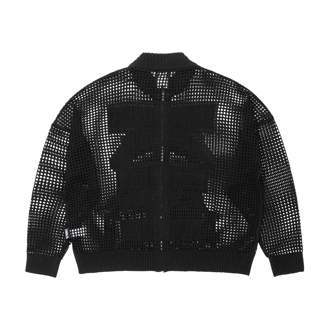 아조바이아조 토탈 로고 드롭 니들 집업 블랙(AJOBYAJO Total Logo Drop Needle Zip-Up Black) - 2