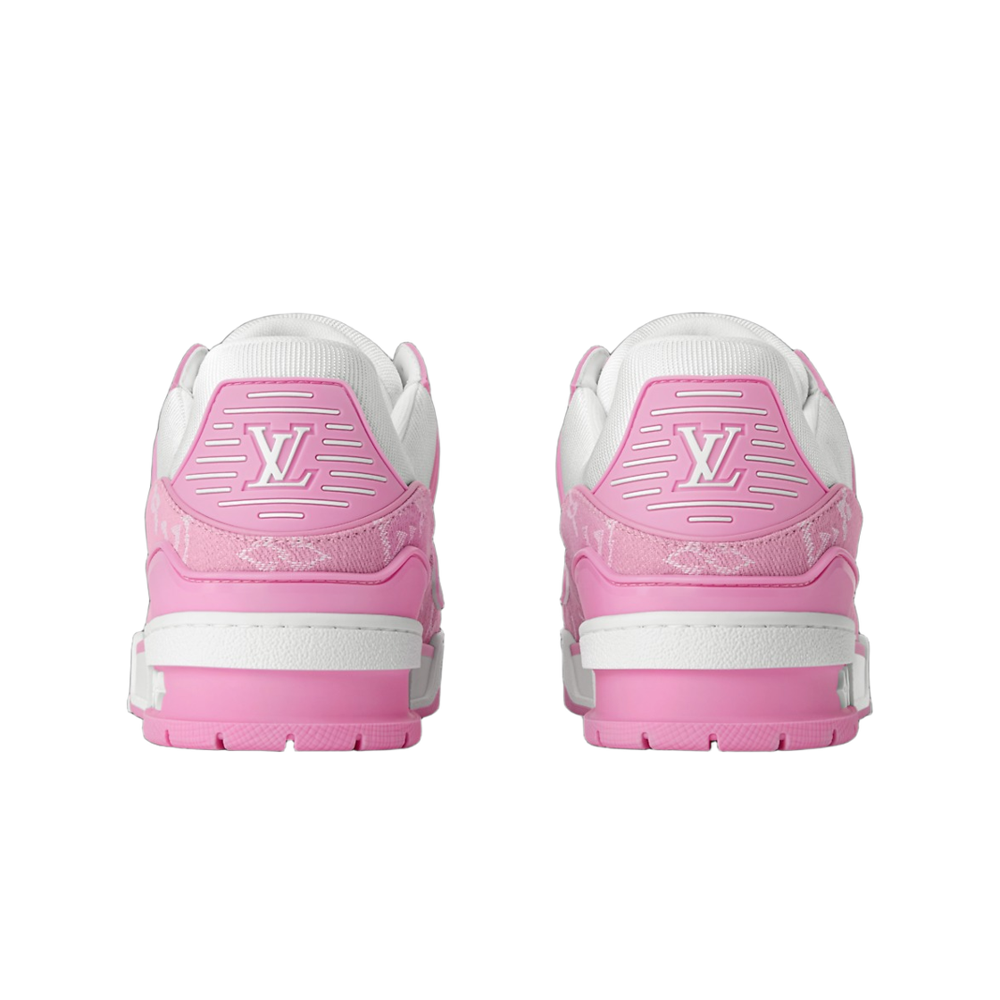 (W) 루이비통 LV 트레이너 스니커즈 로즈((W) Louis Vuitton LV Trainer Sneakers Rose) - 3