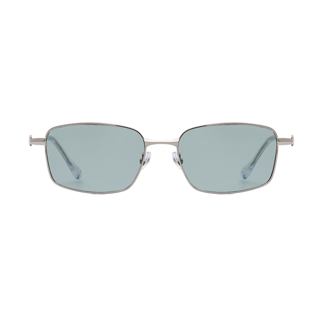 AMONSUNSLGN RECLOW Stainless Amon Sunglasses Silver Green