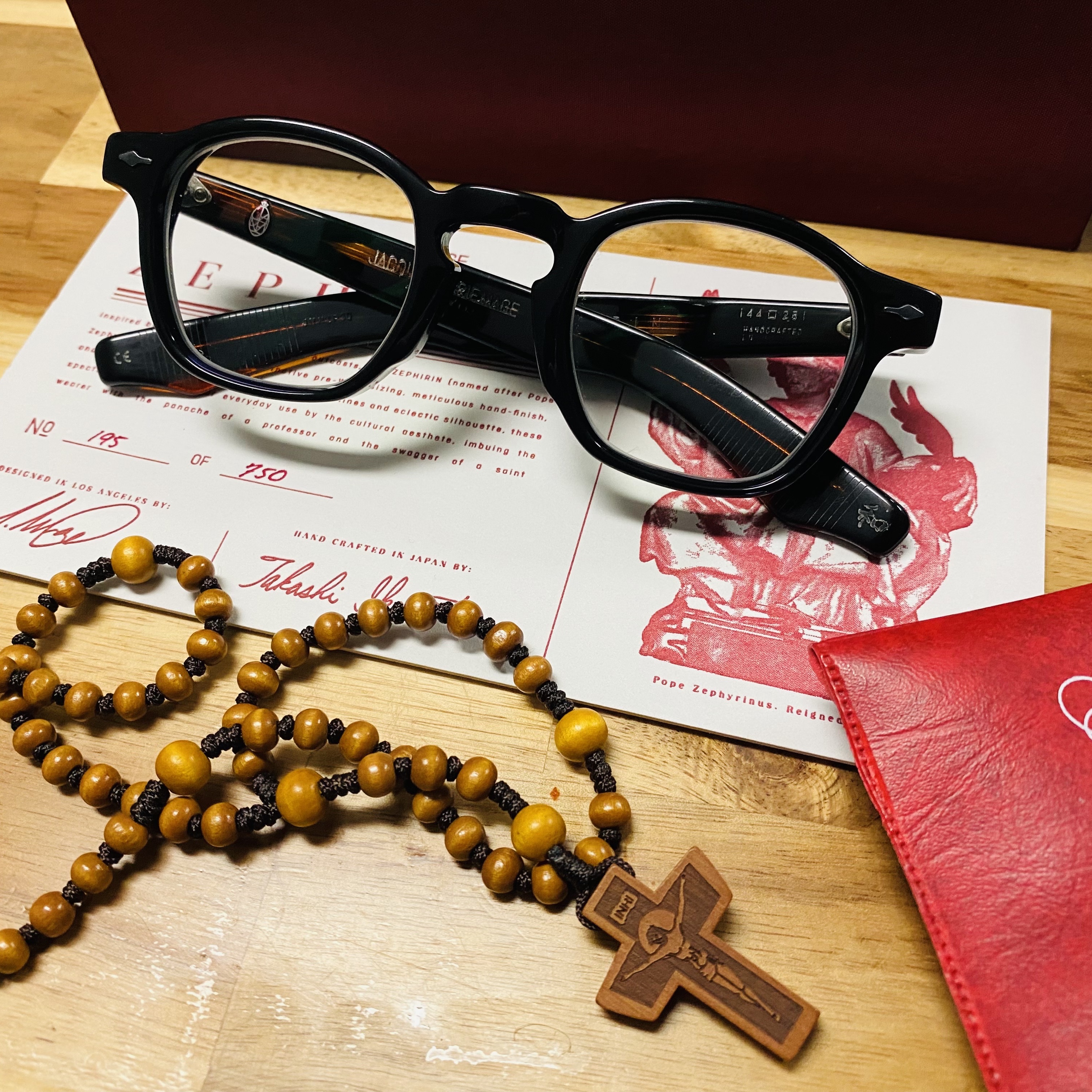 Jacques Marie Mage Zephirin 44 Lenses Noir 7 착용 스타일 - 1