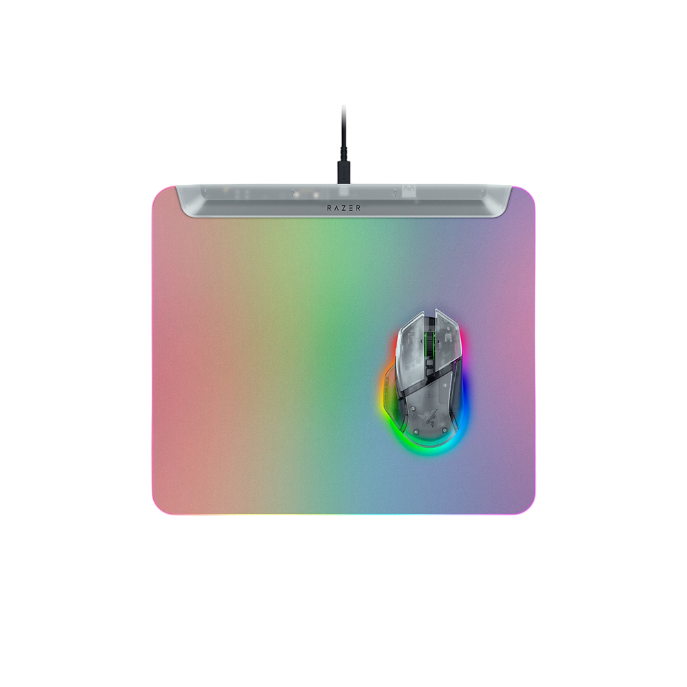 레이저 파이어플라이 V2 Pro 팬텀 화이트 에디션 LED 백라이트 게이밍 마우스 패드(Razer Firefly V2 Pro Phanton White Edition Gaming Mousepad)