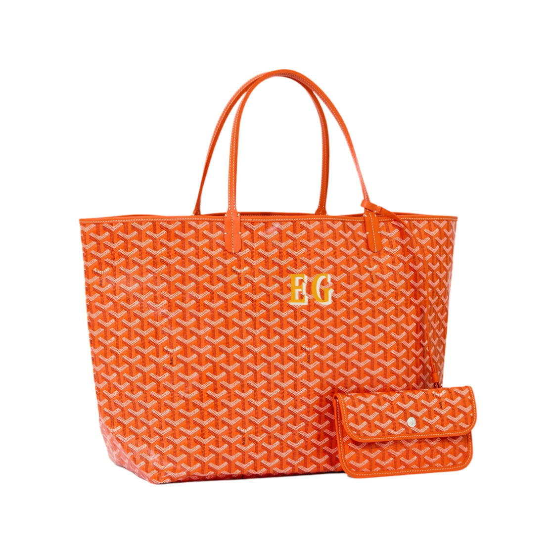고야드 생루이 GM 백 이니셜 오렌지 (크로 포함)(Goyard Saint Louis GM Bag Initials Orange (with Croc)) - 1