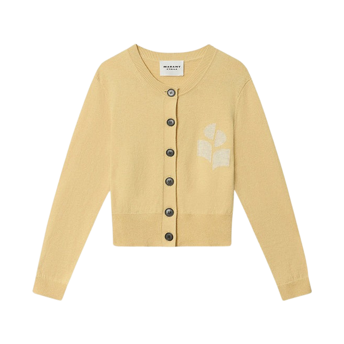 (W) 이자벨 마랑 뉴턴 코튼 가디건 라이트 옐로우 - 26SS((W) Isabel Marant Newton Cotton Cardigan Light Yellow - 26SS) - 1