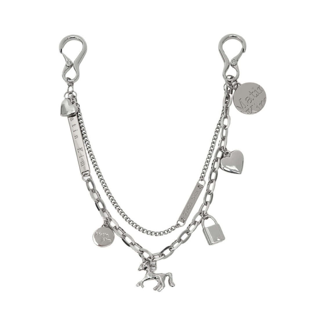 마뗑킴 마틴 더블 메탈 체인 스트랩 실버(Matin Kim Matin Double Metal Chain Strap In Silver) - 2